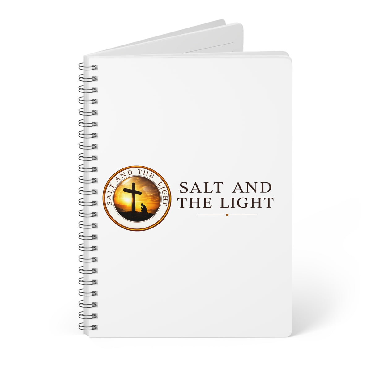 Salt and the Light A5 Spiral Notebook — Christian Journal with Cross Logo