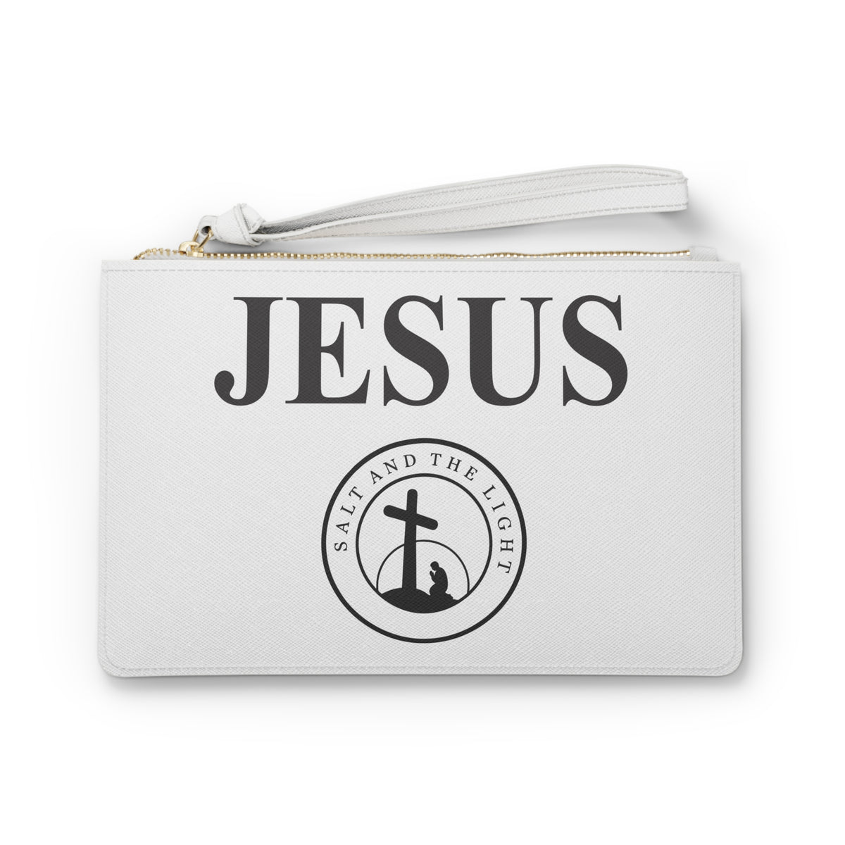 Jesus Christian Clutch Bag – White with Salt and the Light Logo
