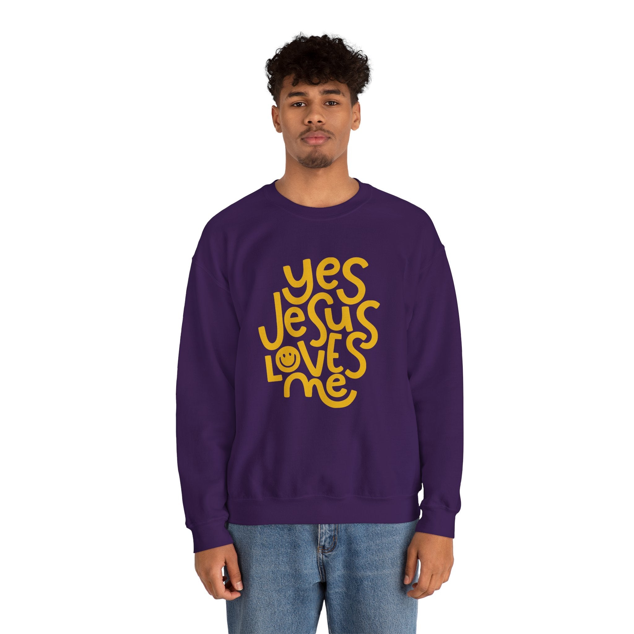 Yes Jesus Loves Me Sweatshirt - Christian Crewneck Faith Pullover