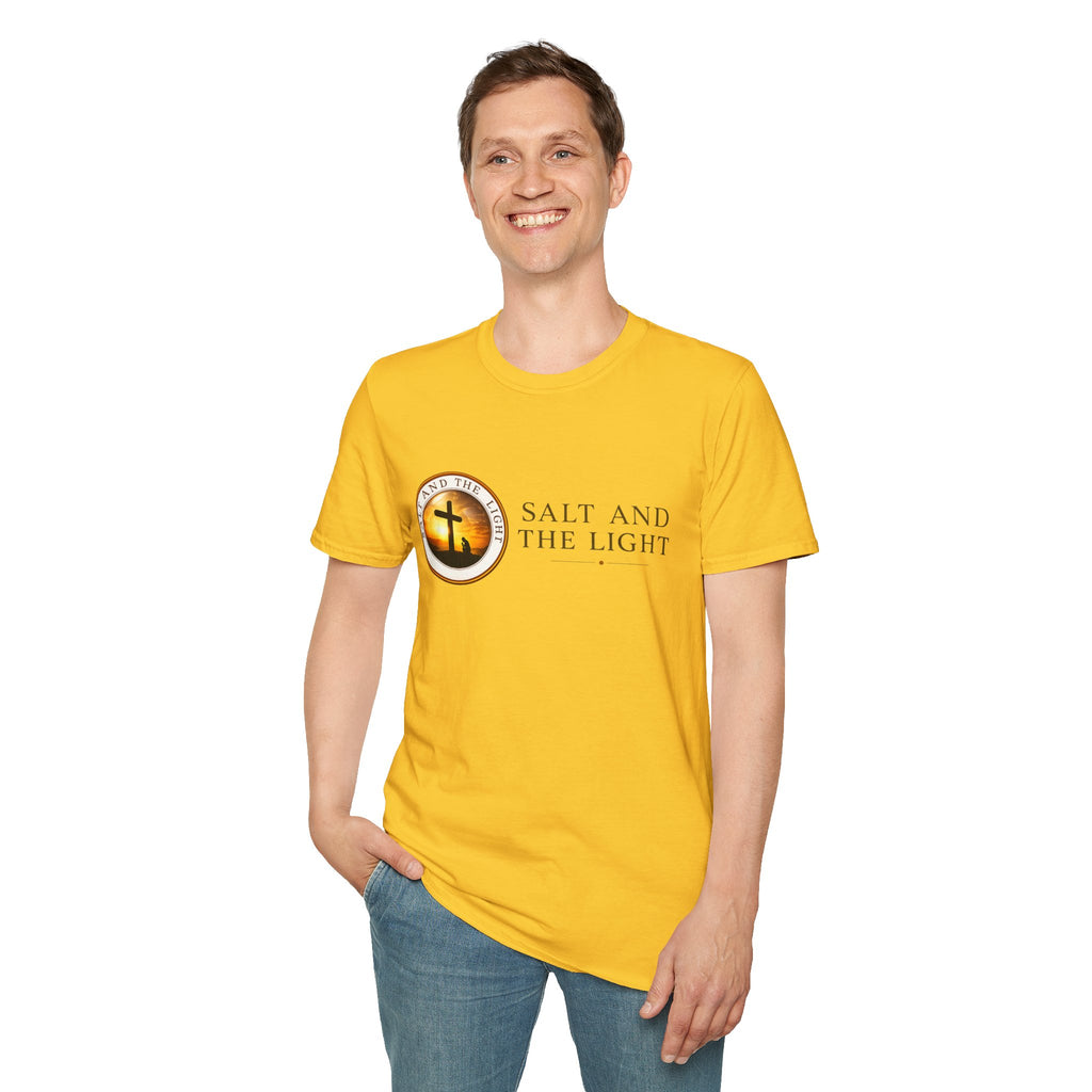 SALT AND THE LIGHT CHRISTIAN T-SHIRT – WHITE FAITH INSPIRED LOGO TEE