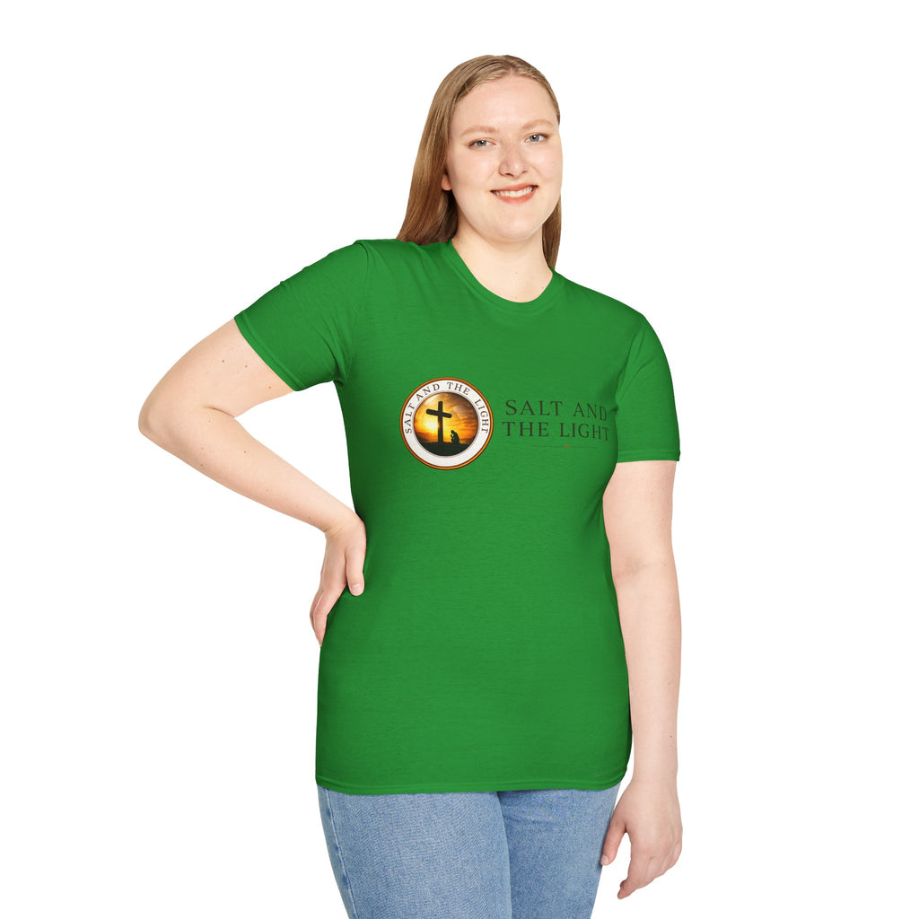 SALT AND THE LIGHT CHRISTIAN T-SHIRT – WHITE FAITH INSPIRED LOGO TEE