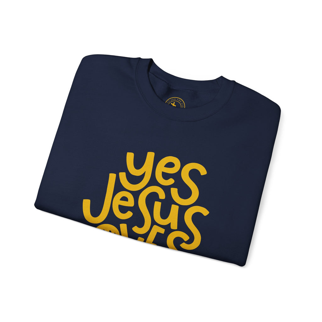 Yes Jesus Loves Me Sweatshirt - Christian Crewneck Faith Pullover