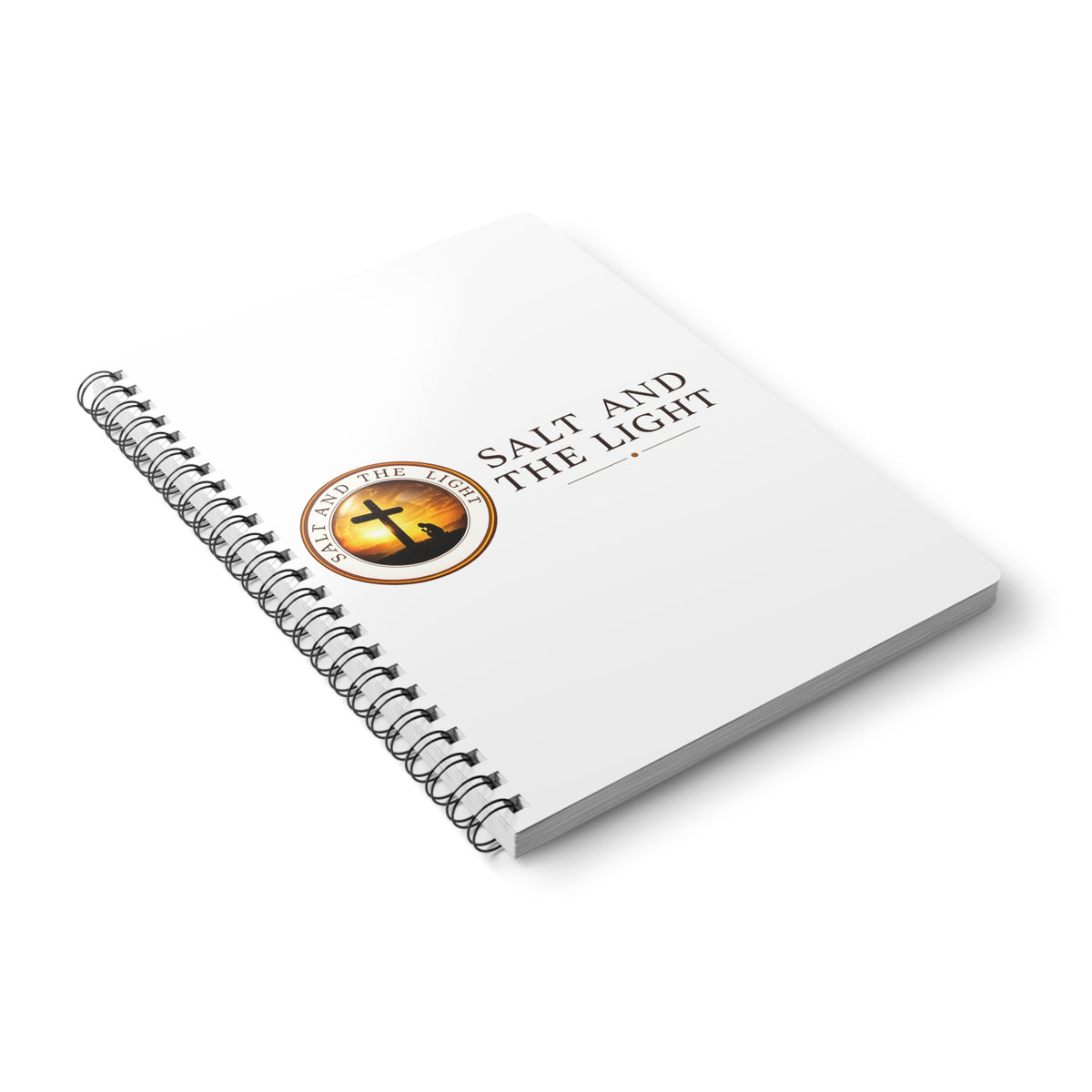Salt and the Light A5 Spiral Notebook — Christian Journal with Cross Logo