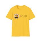 SALT AND THE LIGHT CHRISTIAN T-SHIRT – WHITE FAITH INSPIRED LOGO TEE