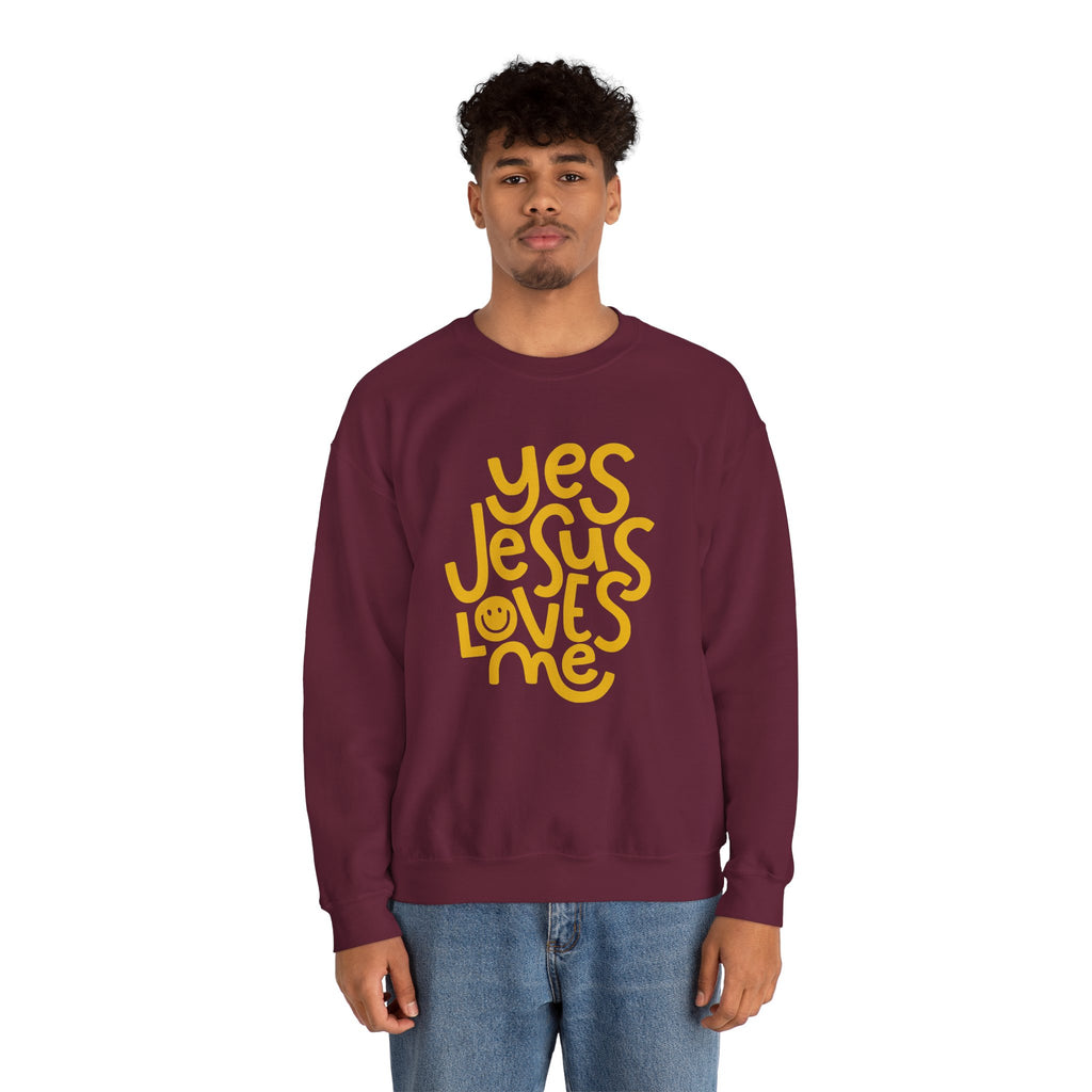Yes Jesus Loves Me Sweatshirt - Christian Crewneck Faith Pullover