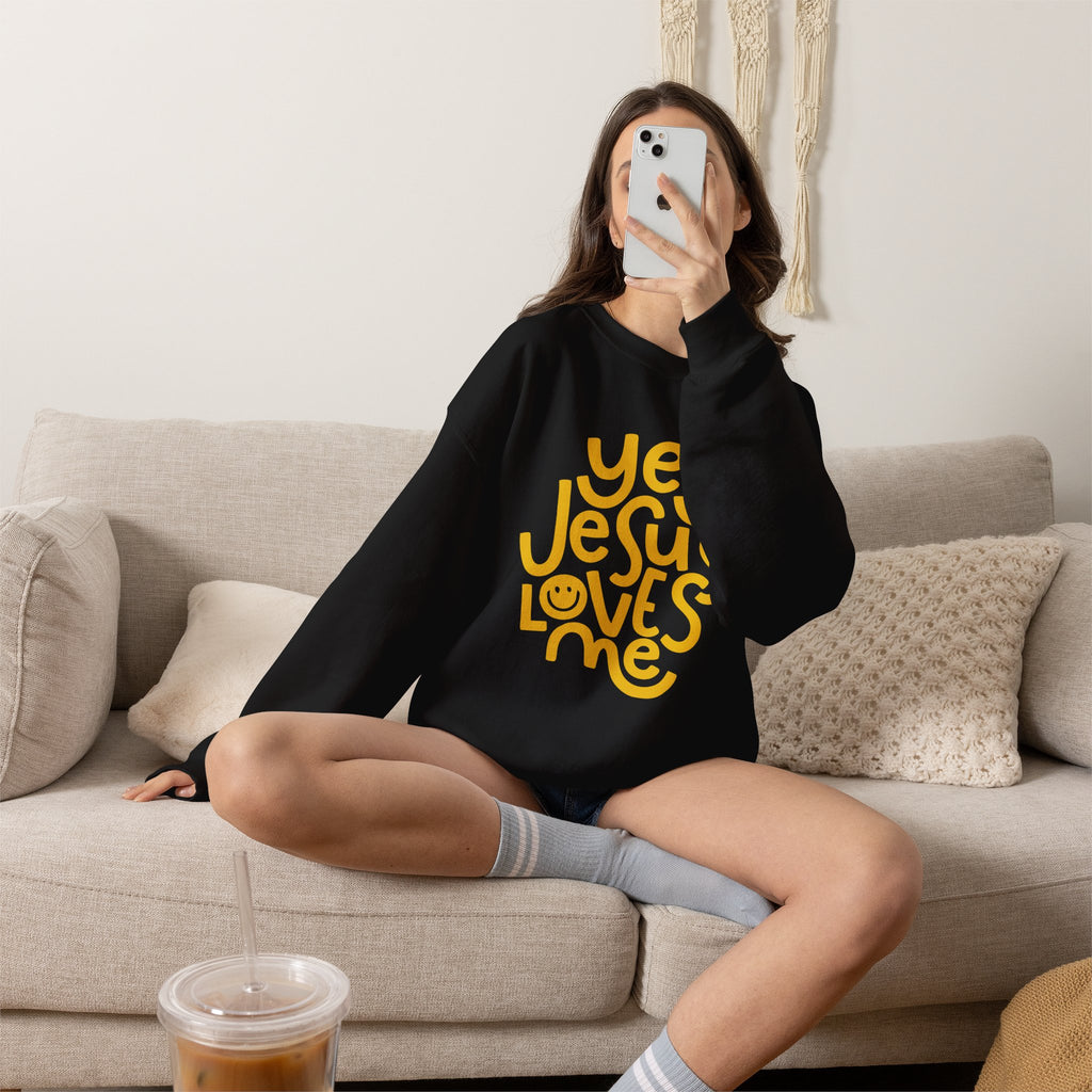 Yes Jesus Loves Me Sweatshirt - Christian Crewneck Faith Pullover