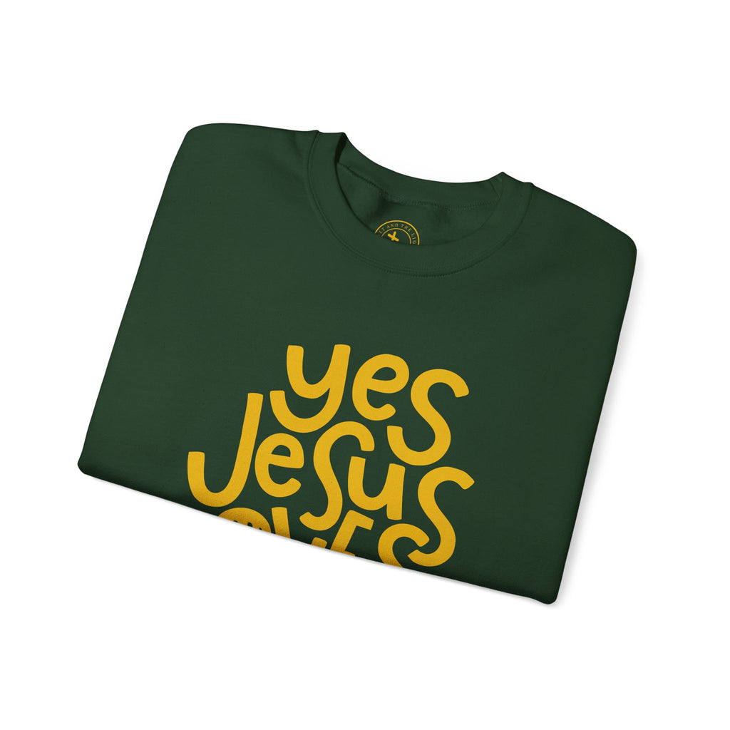Yes Jesus Loves Me Sweatshirt - Christian Crewneck Faith Pullover
