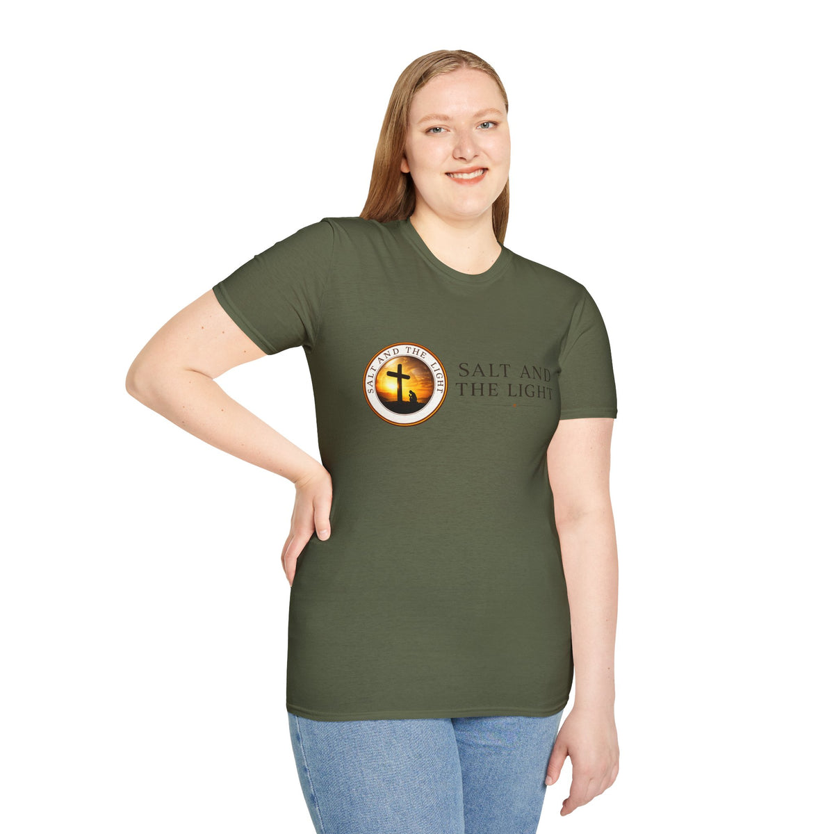 SALT AND THE LIGHT CHRISTIAN T-SHIRT – WHITE FAITH INSPIRED LOGO TEE