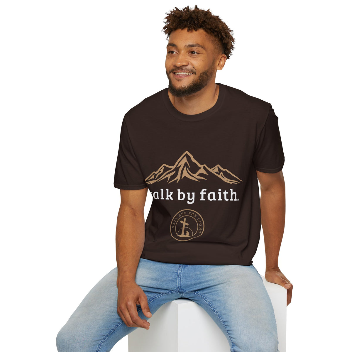 Walk By Faith Mountain T-Shirt – Christian Faith Outdoors Graphic Tee